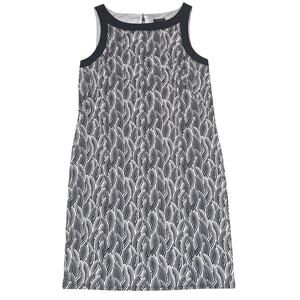 Ann Taylor Loft Womens Shift Dress Size S Black White Geometric Sleeveless